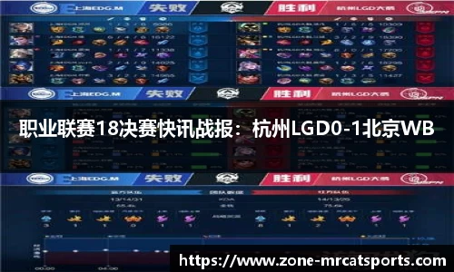 职业联赛18决赛快讯战报：杭州LGD0-1北京WB